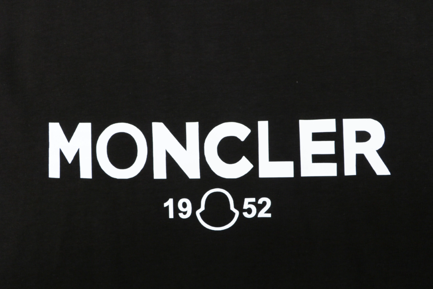 Moncler 1952 Logo Graphic T-Shirt Black Front Print