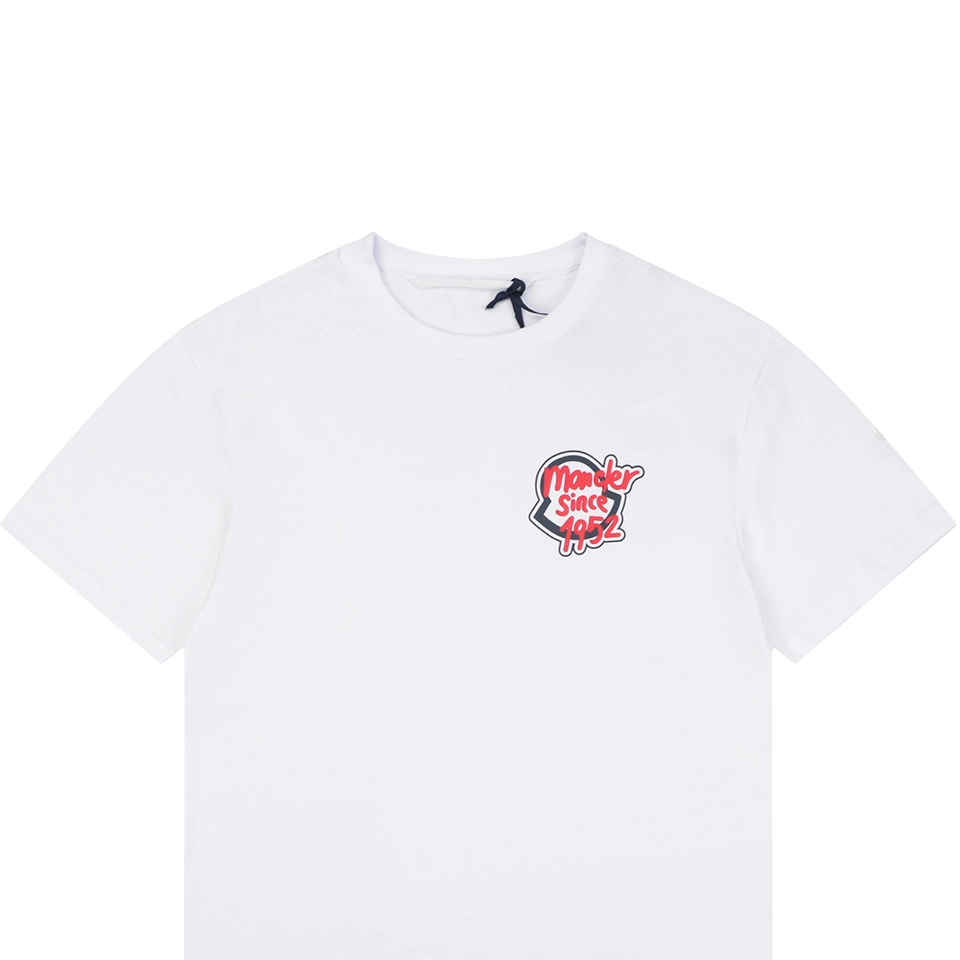 Moncler 1952 Red Logo Graphic T-Shirt