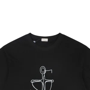 Moncler Anchor Sketch Graphic T-Shirt Black