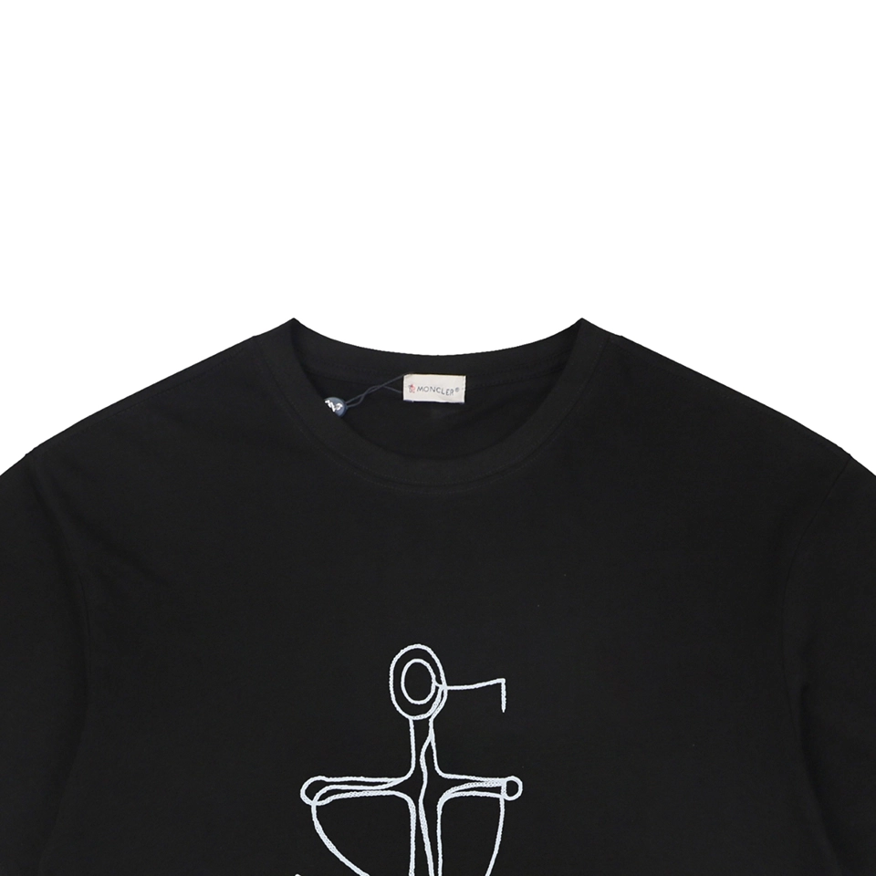 Moncler Anchor Sketch Graphic T-Shirt Black