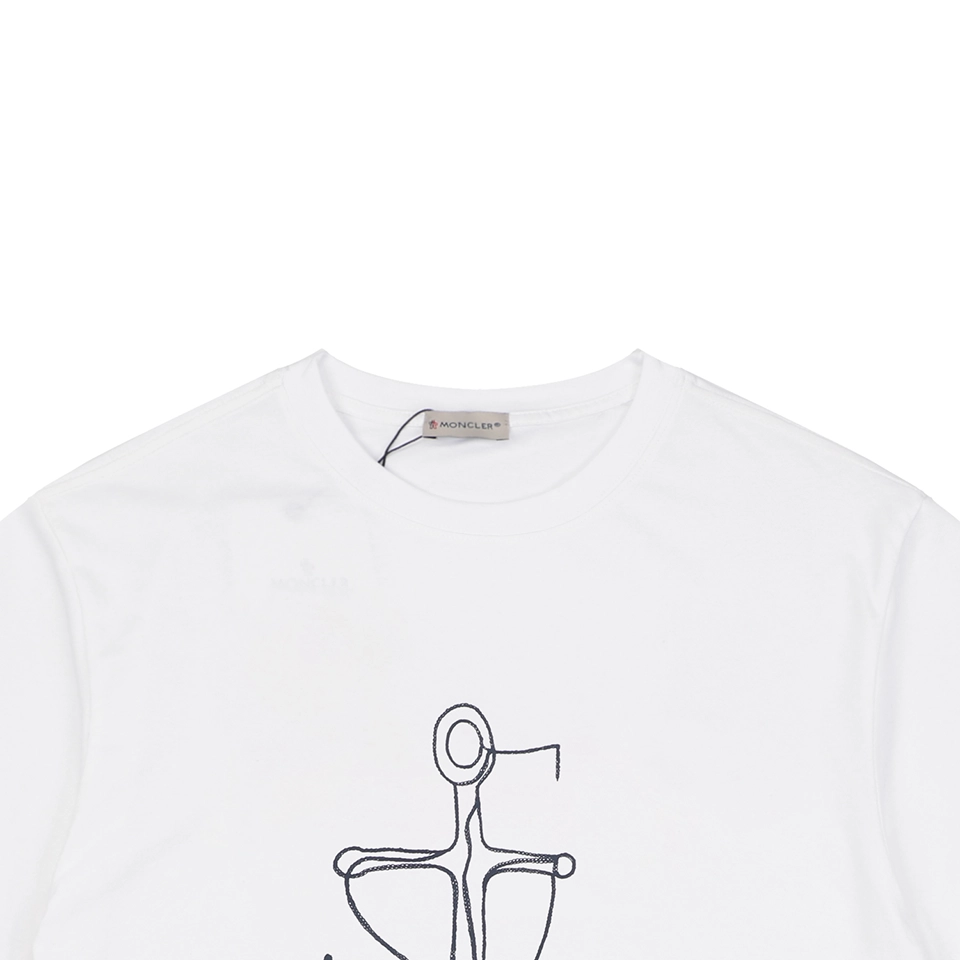 Moncler Anchor Sketch Graphic T-Shirt White