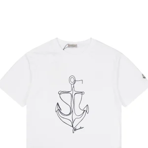 Moncler Anchor Sketch Graphic T-Shirt White