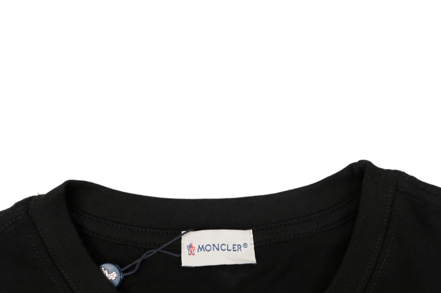 Moncler Anchor Sketch Graphic T-Shirt Black Collar