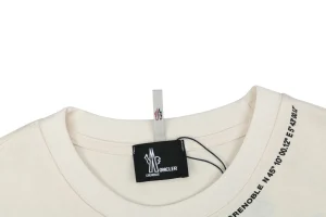 Moncler Collar Logo Minimal T-Shirt White Collar