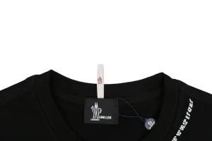 Moncler Collar Logo Minimal T-Shirt Black Collar