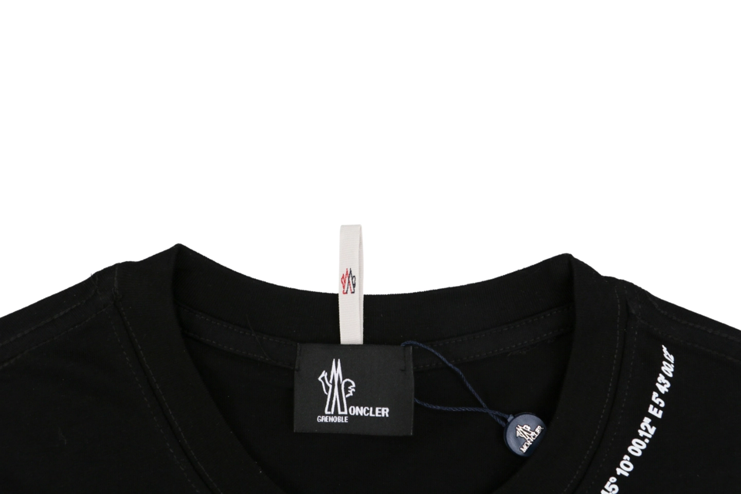 Moncler Collar Logo Minimal T-Shirt Black Collar