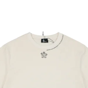 Moncler Collar Logo Minimal T-Shirt White