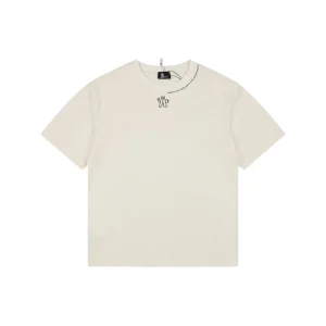 Moncler Collar Logo Minimal T-Shirt White Front view