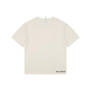 Moncler Collar Logo Minimal T-Shirt White back view