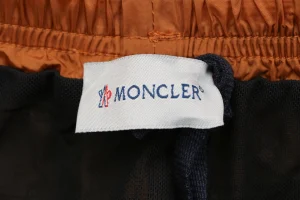 Moncler Color-Block Drawstring Swim Shorts Black Brand label