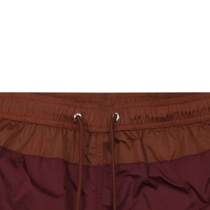 Moncler Color-Block Drawstring Swim Shorts Red