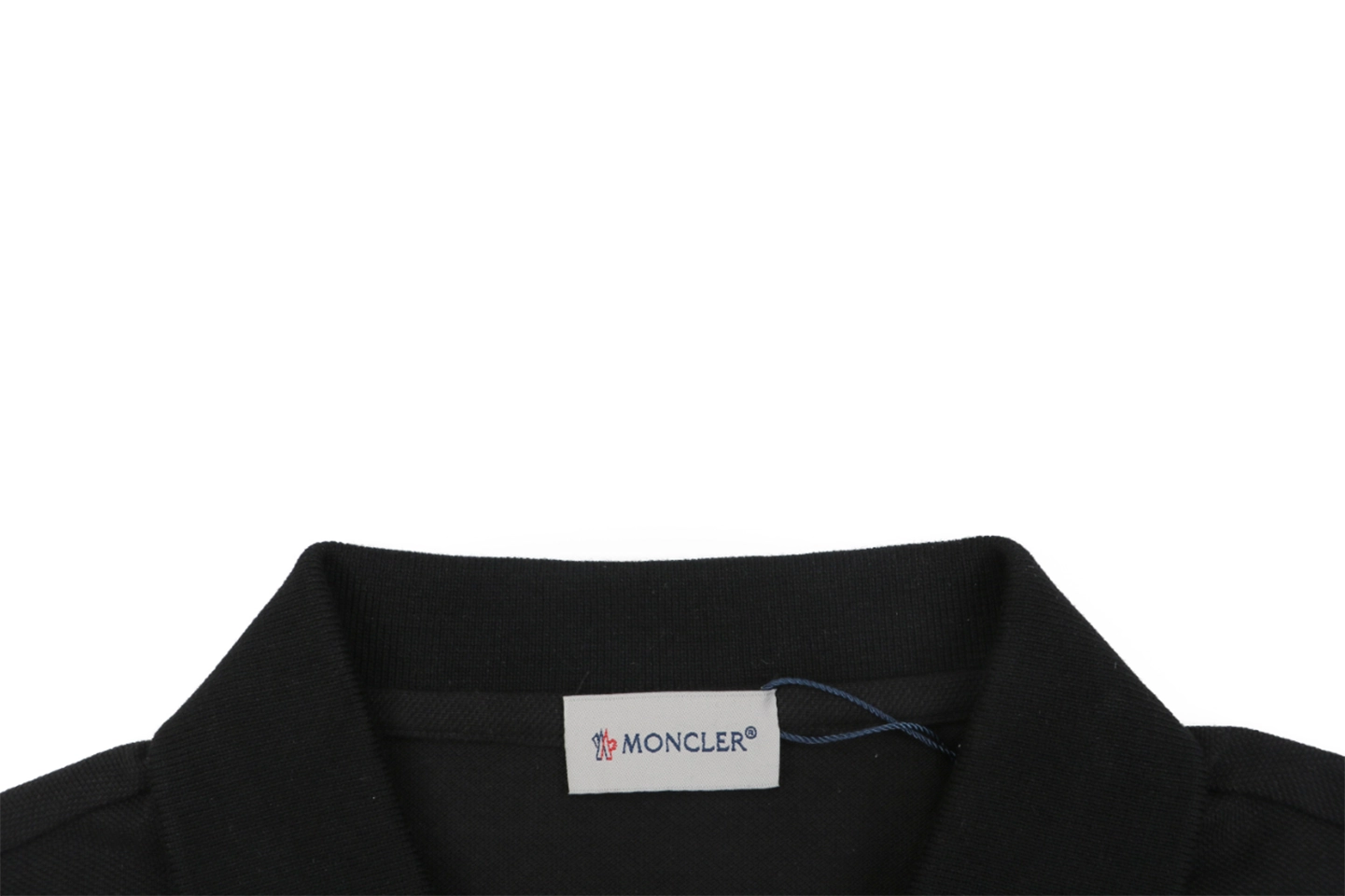 Moncler Crest Patch Polo T-Shirt Collar