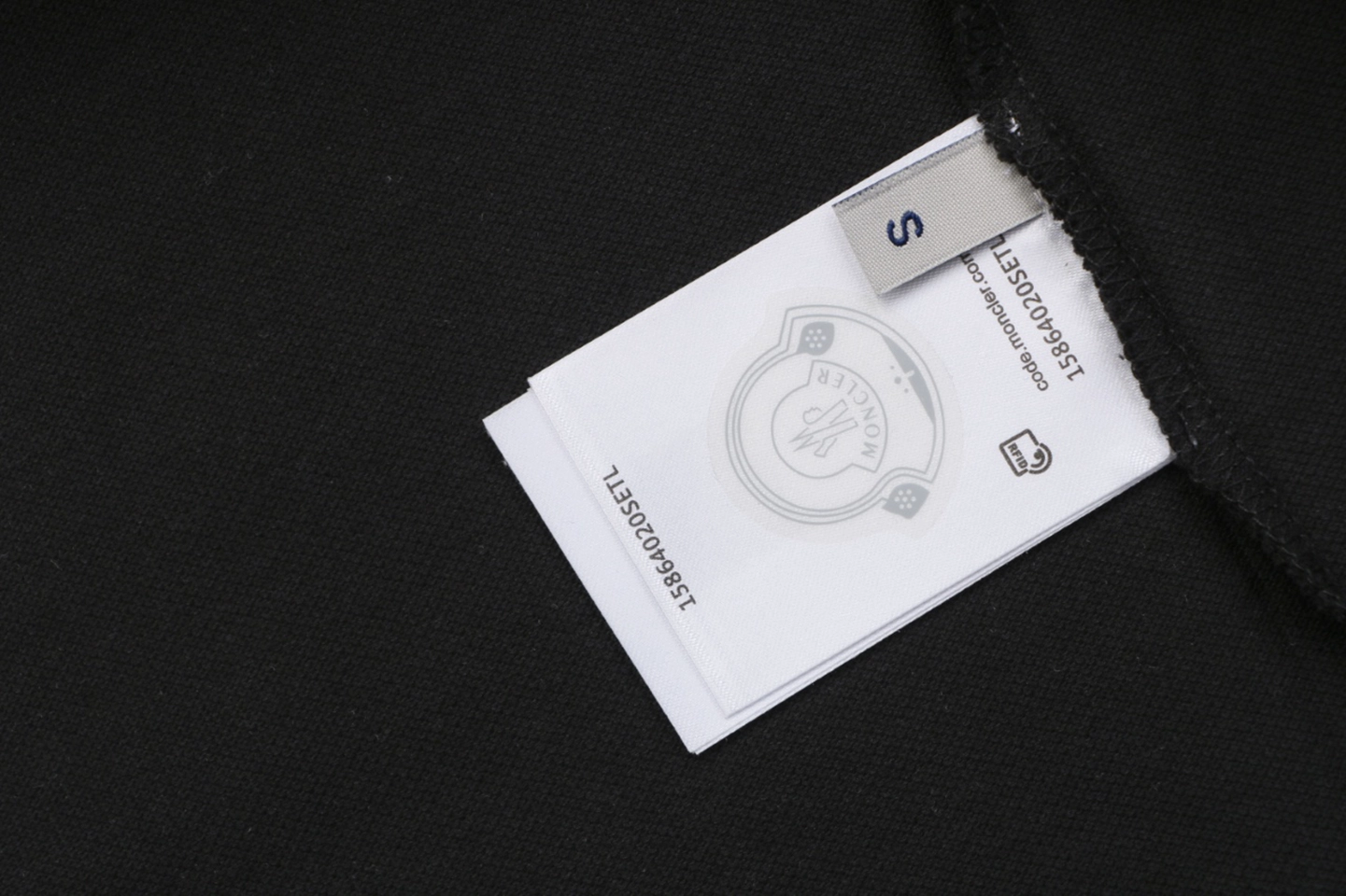 Moncler Crest Patch Polo T-Shirt Wash label