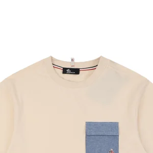 Moncler Denim Pocket T-Shirt Beige