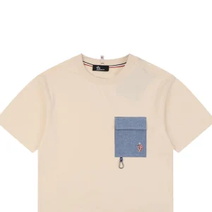 Moncler Denim Pocket T-Shirt Beige