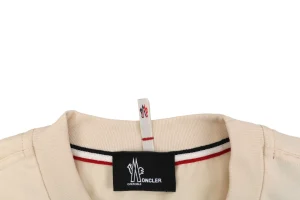 Moncler Denim Pocket T-Shirt Beige Collar