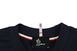 Moncler Denim Pocket T-Shirt Black Collar