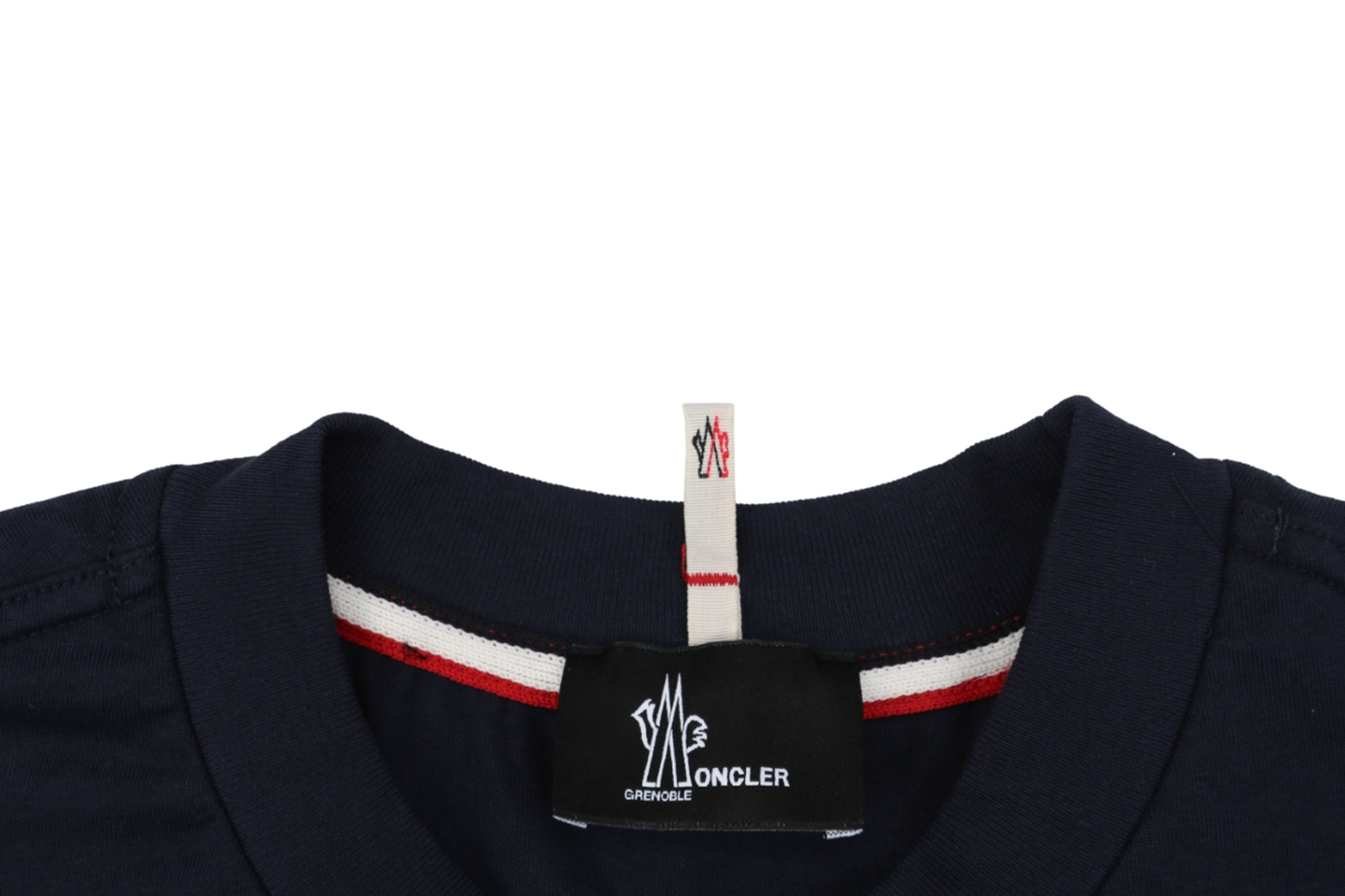 Moncler Denim Pocket T-Shirt Black Collar