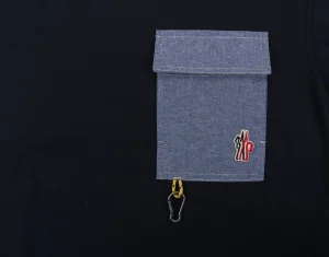 Moncler Denim Pocket T-Shirt Black Pocket