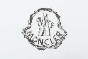 Moncler Geometric Logo Print Oversized T-Shirt White Brand Print