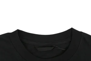 Moncler Geometric Logo Print Oversized T-Shirt Black Collar