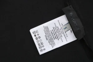 Moncler Geometric Logo Print Oversized T-Shirt Black Wash label