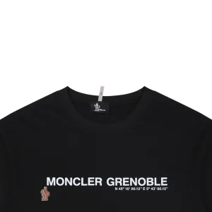 Moncler Grenoble Logo Print T-Shirt Black