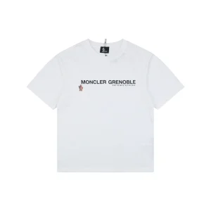 Moncler Grenoble Logo Print T-Shirt White Front view