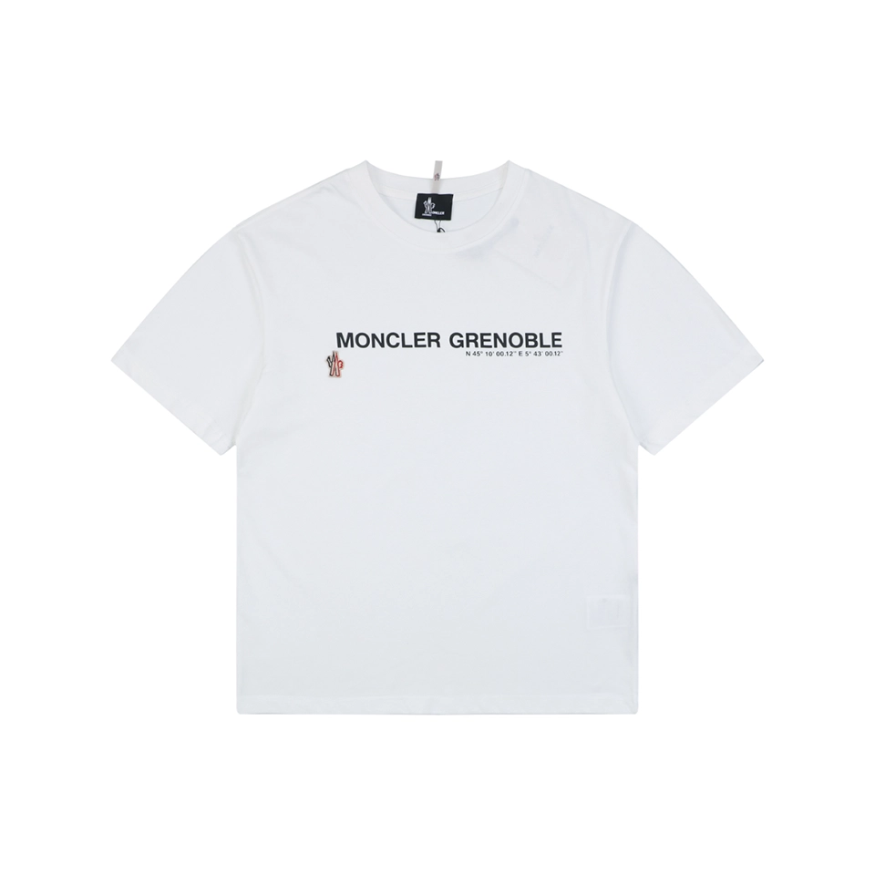 Moncler Grenoble Logo Print T-Shirt White Front view