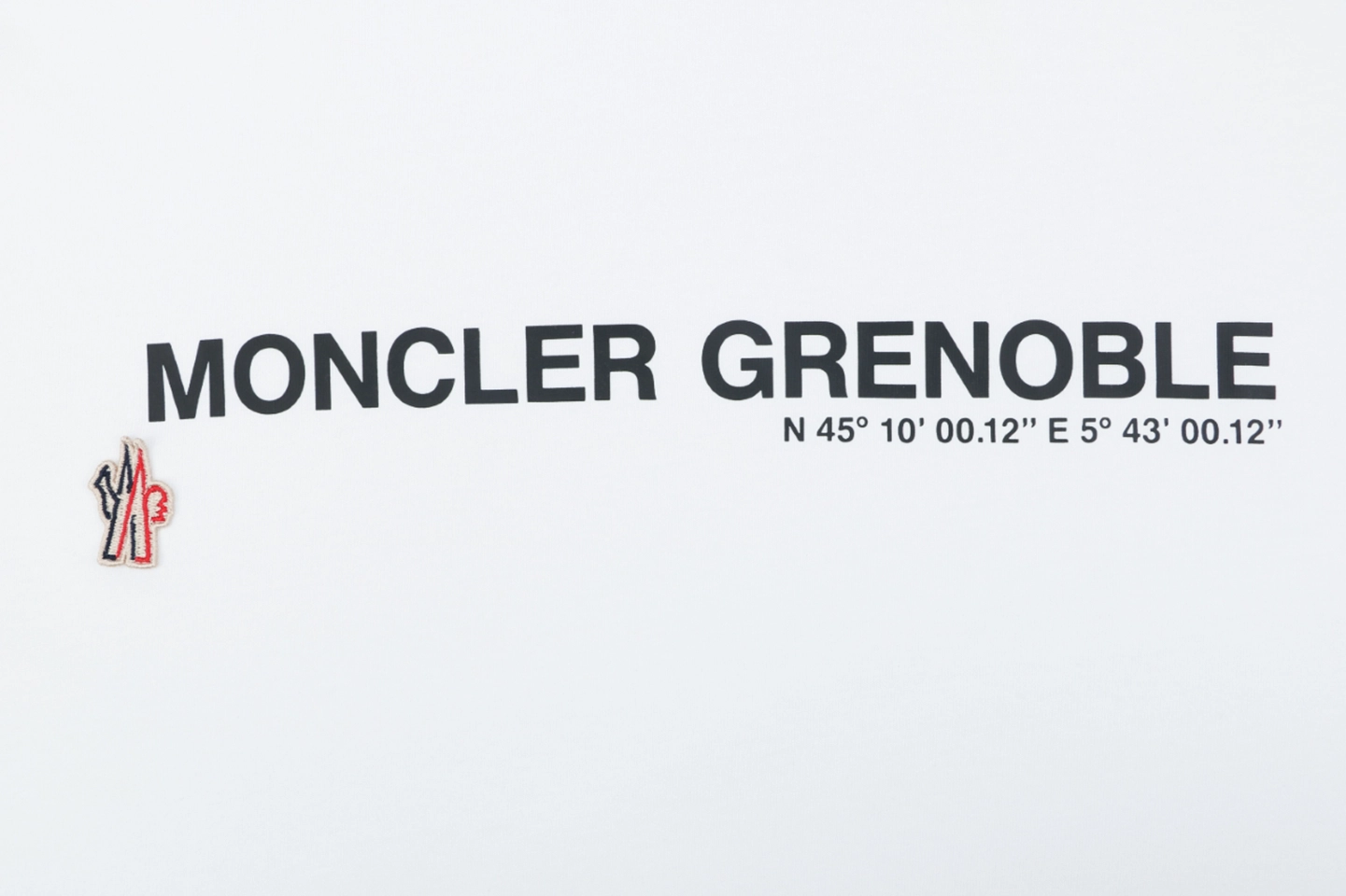 Moncler Grenoble Logo Print T-Shirt White Front Print
