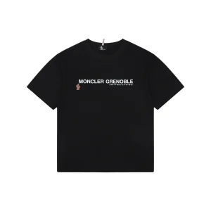 Moncler Grenoble Logo Print T-Shirt Black Front view