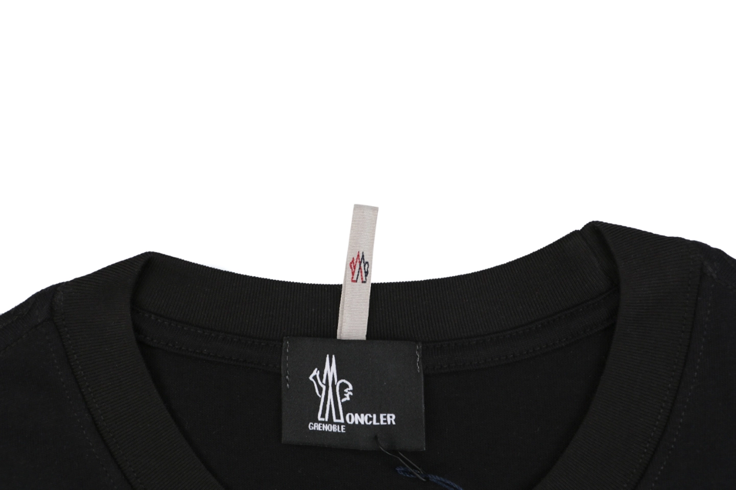 Moncler Grenoble Logo Print T-Shirt Black Collar