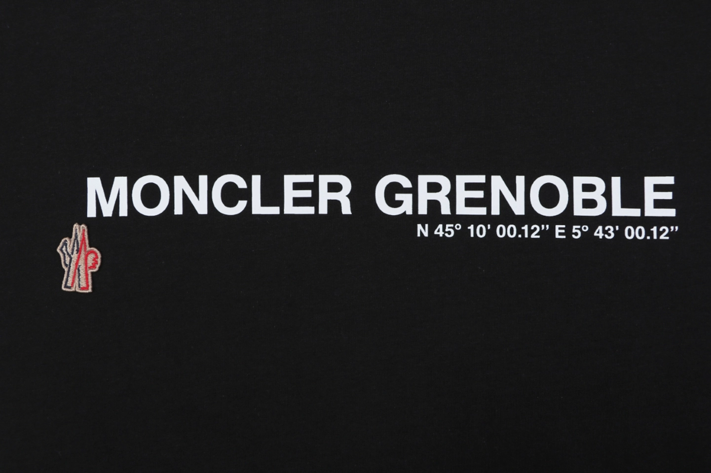 Moncler Grenoble Logo Print T-Shirt Black Front Print