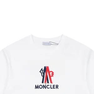 Moncler Interwoven Rooster “M” Logo T-Shirt White
