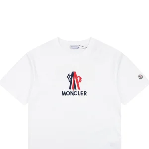 Moncler Interwoven Rooster “M” Logo T-Shirt White
