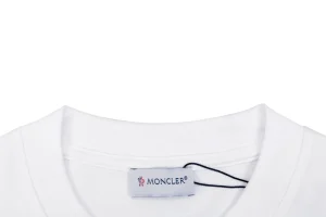Moncler Interwoven Rooster “M” Logo T-Shirt White Collar