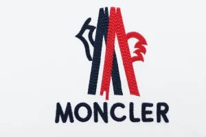Moncler Interwoven Rooster “M” Logo T-Shirt White Front Print
