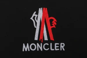 Moncler Interwoven Rooster “M” Logo T-Shirt Black Front Print