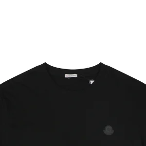 Moncler Mini Logo Embroidered T-Shirt Black