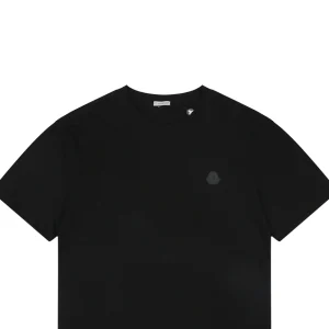 Moncler Mini Logo Embroidered T-Shirt Black