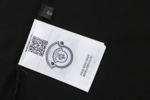 Moncler Mini Logo Embroidered T-Shirt Black Wash label