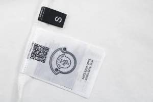 Moncler Mini Stripe Logo Embroidered T-Shirt White Wash label