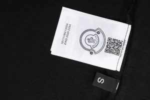 Moncler Mini Stripe Logo Embroidered T-Shirt Black Wash label