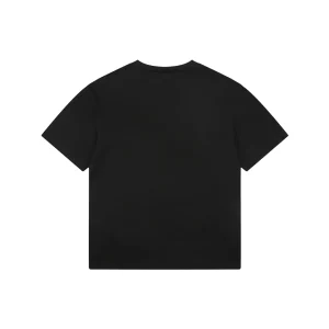 Moncler Mini Stripe Logo Embroidered T-Shirt Black back view