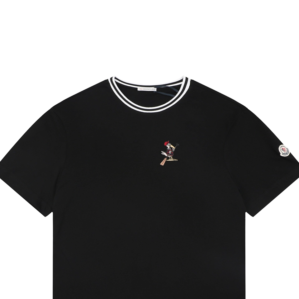 Moncler MonDuck Embroidered T-Shirt Black