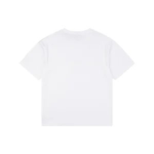 Moncler Red & White Logo Embroidered Oversized T-Shirt White Back view