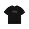 Mxxcler Red & White Logo Embroidered Oversized T-Shirt (Black/White)