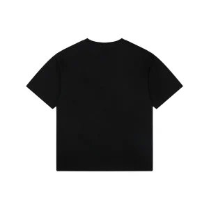Moncler Red & White Logo Embroidered Oversized T-Shirt Black Back view