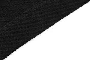 Moncler Signature Badge Button Polo T-Shirt Black