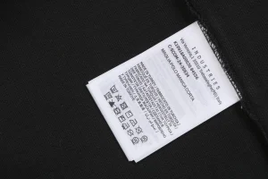 Moncler Signature Badge Button Polo T-Shirt Black Wash label